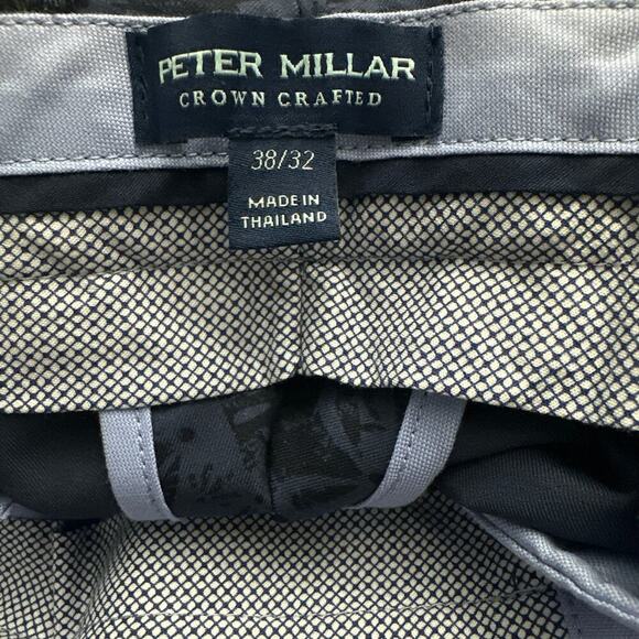 Peter Millar Golf Crown Crafted Performance Trouser Pant 38 x 32 Navy Blue - Picture 3 of 11